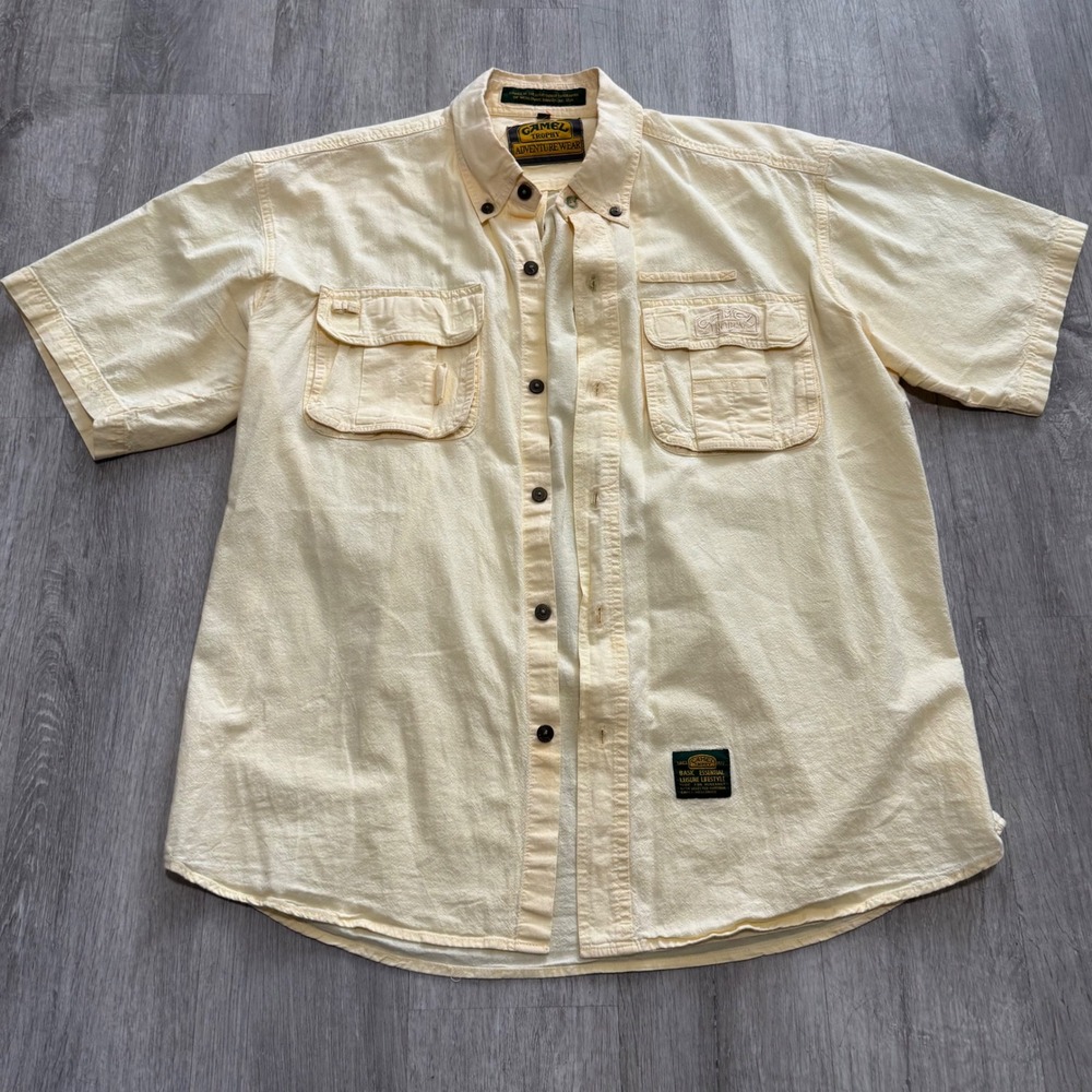Vintage Camel Trophy Adventure Wear Mens XL Button Down Utility Shirt